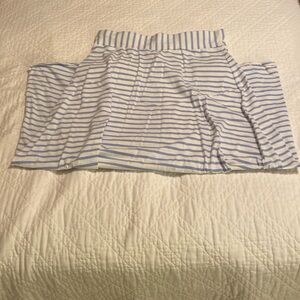 JCrew elastic waist blue/white striped summer maxi skirt.